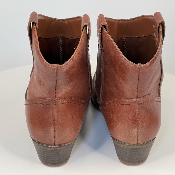 Kenneth Cole Booties Tale spin Ankle Boots Western Brown Leather Cowgirl Boho 6 - Picture 14 of 17